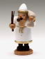 Preview: Räuchermann Weihnachtsmann, 13 cm, weiß